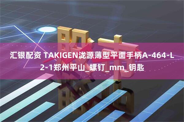 汇银配资 TAKIGEN泷源薄型平面手柄A-464-L2-1郑州平山_螺钉_mm_钥匙